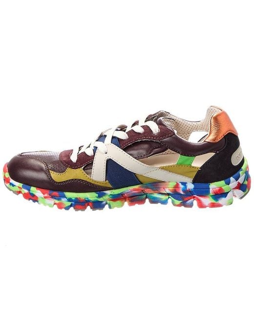 Dolce & Gabbana Blue Leather & Suede Sneakers for men