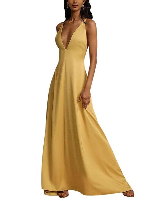 CHARLOTTE GREEN Metallic Maxi Dress