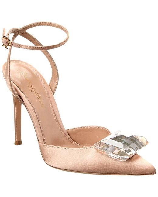 Gianvito Rossi Pink 105 Satin Pump