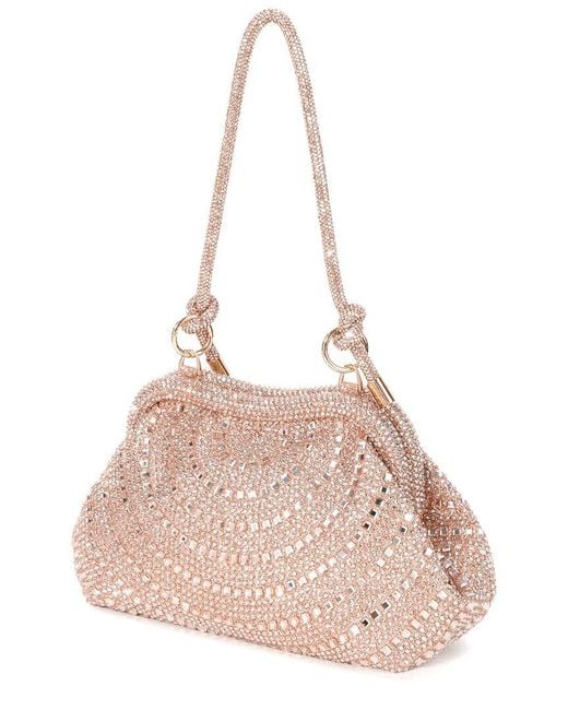 Tiffany & Fred Paris Pink Rhinestone Crystal Evening Bag