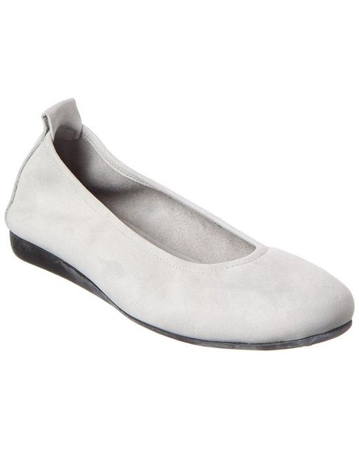 Arche White Laius Leather Flat