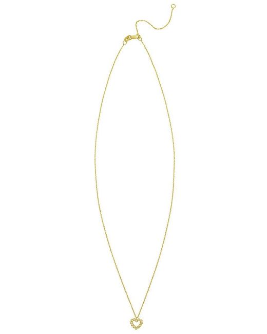 Italian Gold Metallic 14K 0.06 Ct. Tw. Diamond Necklace