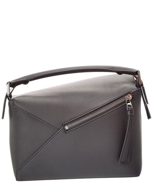 Loewe Black Logo Leather Shoulder Bag