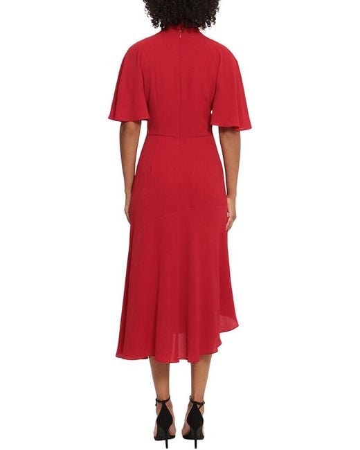 Maggy London Midi Dress in Red | Lyst
