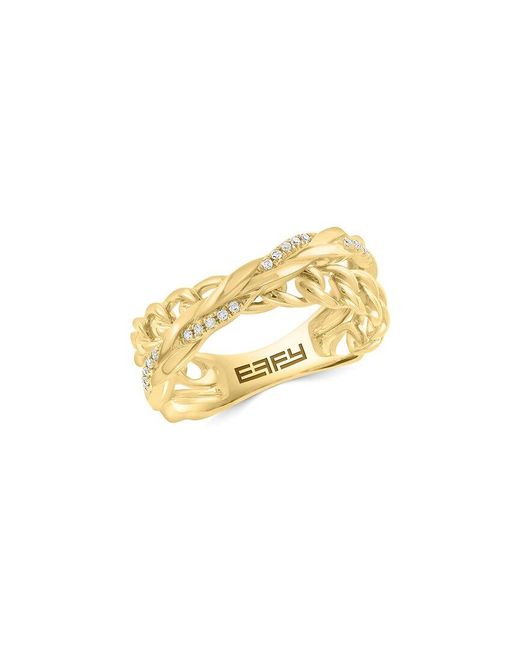 Effy Fine Jewelry Metallic 14K 0.10 Ct. Tw. Diamond Ring