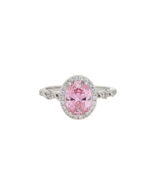 Juvell Pink 18K Plated Topaz Cz Ring