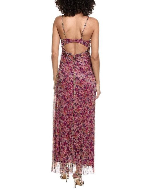 Ba&sh Red Robe Crawford Dress