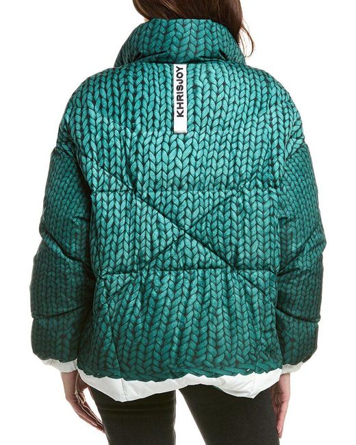 Khrisjoy Green Trompe Puffer Jacket