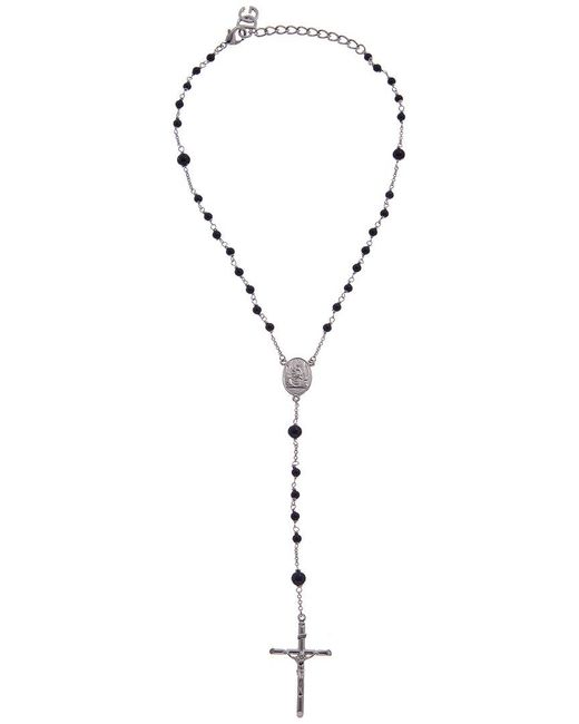 Dolce & Gabbana Metallic Kim Short Rosary Necklace