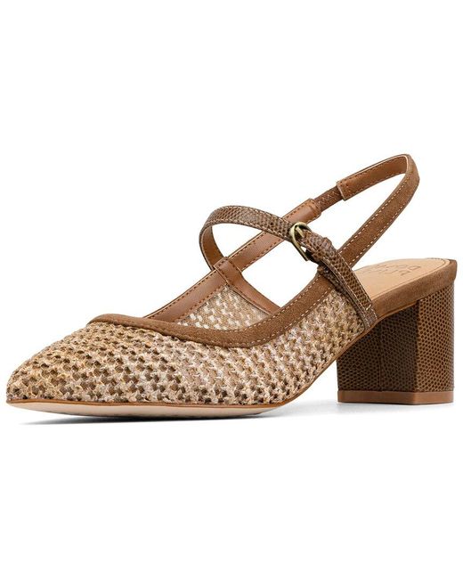Donald J Pliner Brown Sareena Slingback Pump
