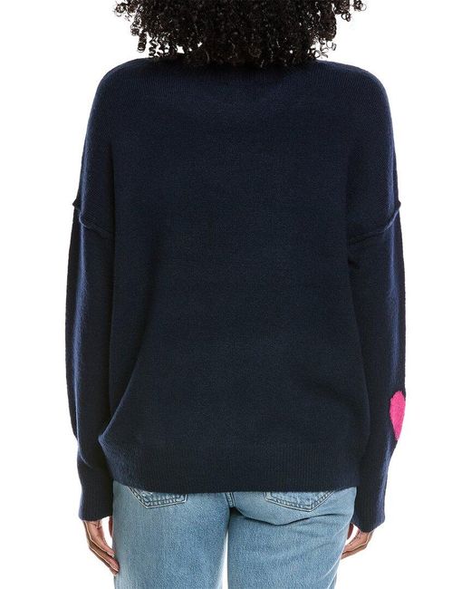 Cece Black Heart Pattern Sweater