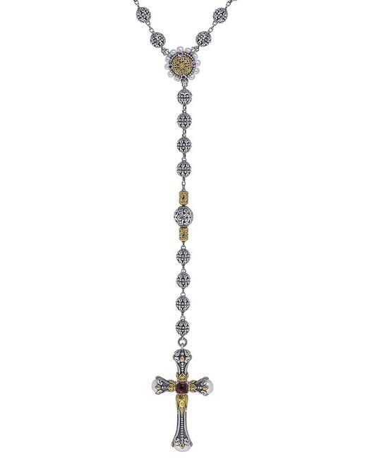 Konstantino White Kleos 18k & Silver Gemstone Pearl Necklace