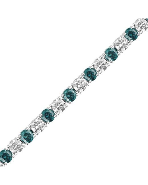 Lab Grown Diamonds White 14K 12.00 Ct. Tw. Lab-Grown Diamond Tennis Bracelet
