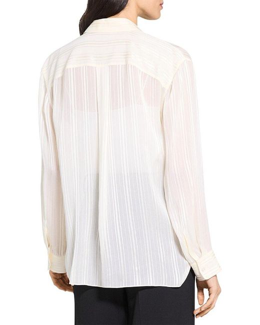 Theory White Classic Menswear Shirt