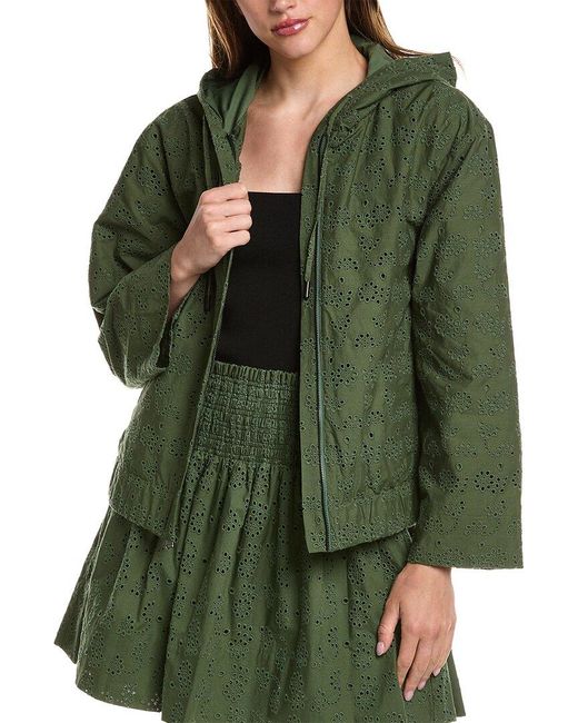 Jason Wu Green Eyelet Jacket