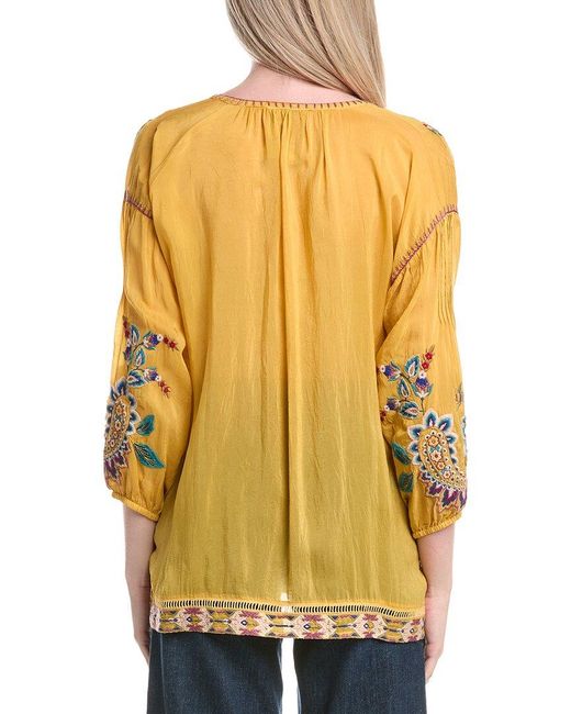 Johnny Was Yellow Kendra Blouse