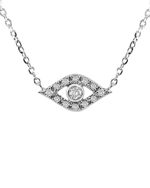 Sabrina Designs Metallic 14k Diamond Evil Eye Necklace