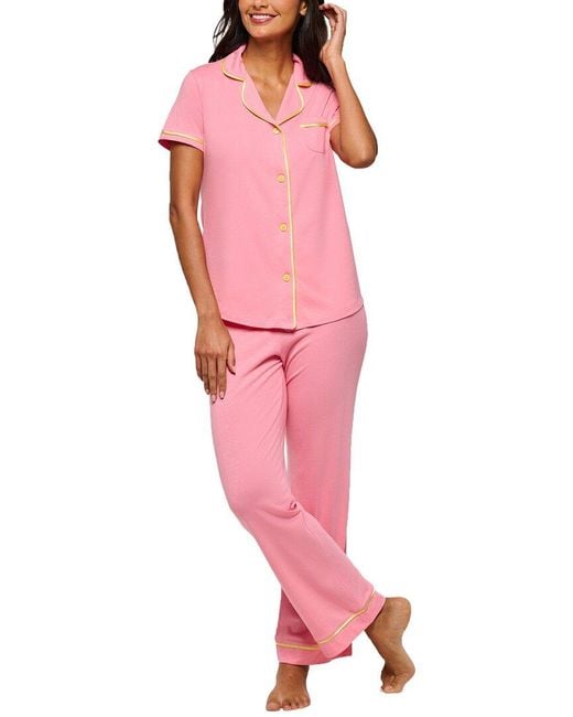 Cosabella Pink 2Pc Bella Top & Pant Pajama Set