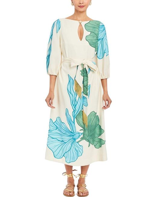 mestiza Blue Bari Midi Dress