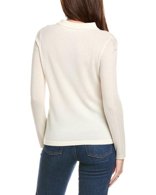 Kier + J White Kier + J Wool & Cashmere-Blend Polo Sweater