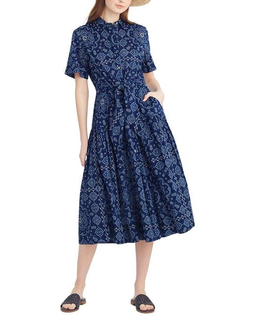 Draper James Blue Riley Midi Shirtdress