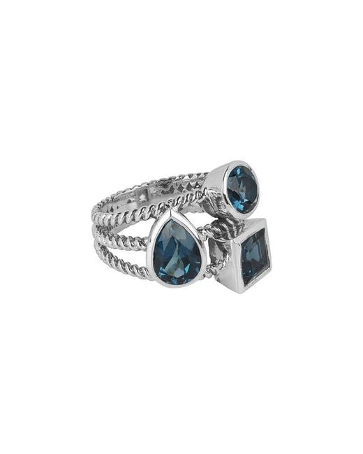 TIRAMISU Silver 0.79 Ct. Tw. London Blue Topaz Ring