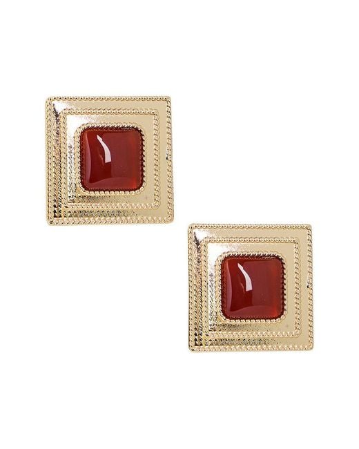 retroféte White Stone Dangle Earrings