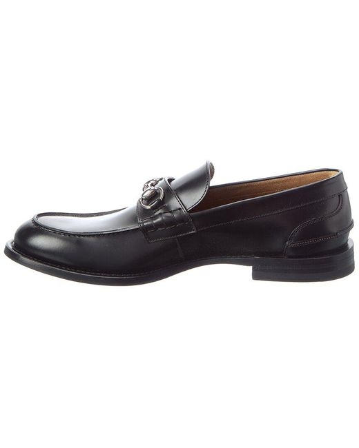Gucci Black Horsebit Leather Loafer for men