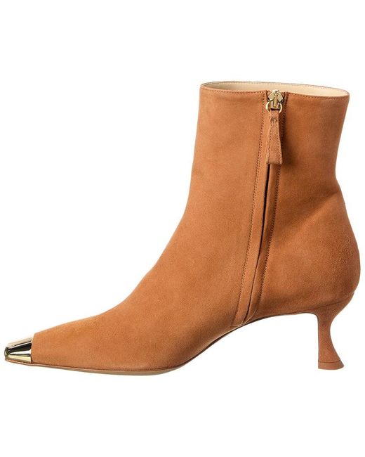 Alexandre Birman Brown Olivia Retro 60 Suede Boot
