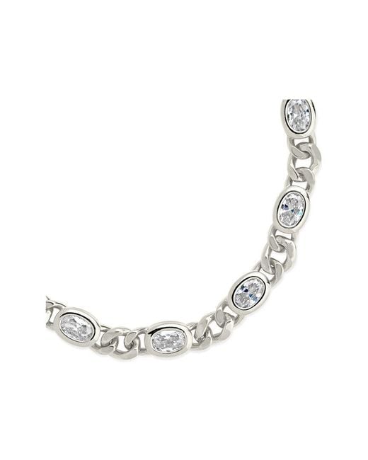 Sterling Forever Metallic Rhodium Plated Cassie Tennis Bracelet