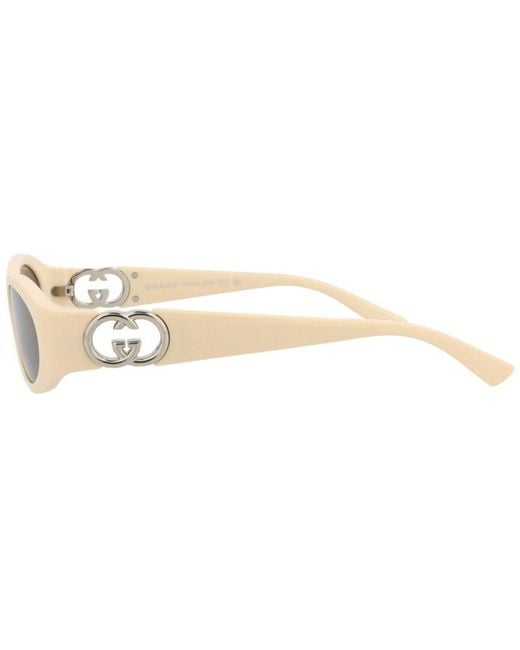 Gucci White Gg1660S 54Mm Sunglasses