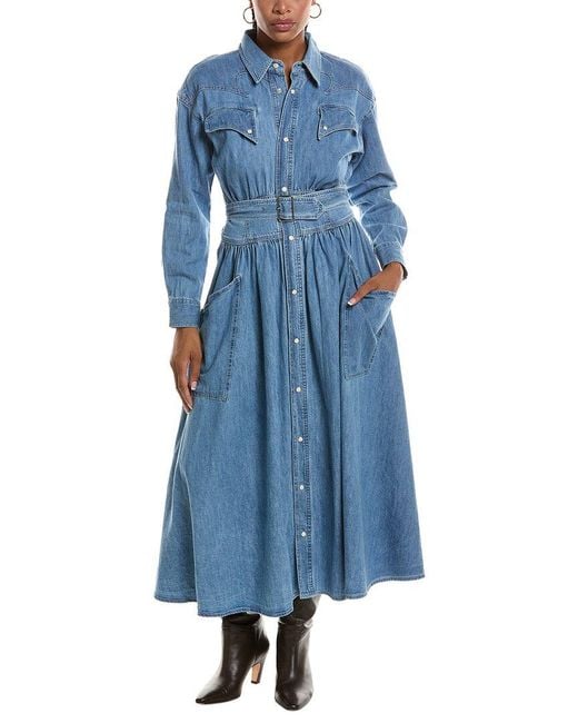 Mother Blue The Gallop Shirtdress