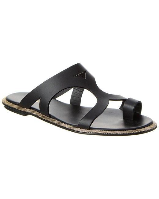 Ferragamo Black Marilu Leather Sandal