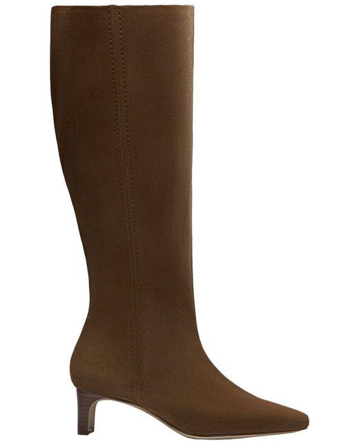 Clarks Brown Edina Tall Suede Boot