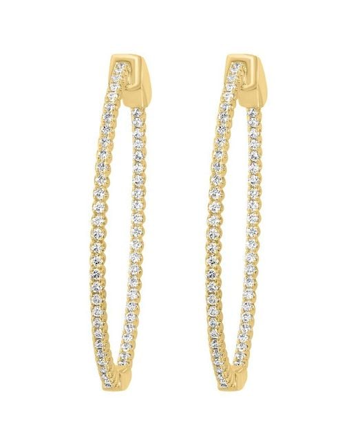 Effy Fine Jewelry Metallic 14K 0.95 Ct. Tw. Lab-Grown Diamond Earrings