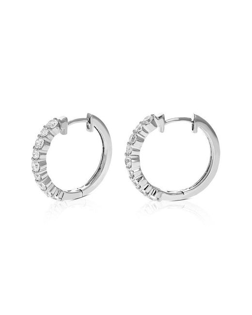 Amairah White 14K 1.00 Ct. Tw. Lab-Grown Diamond Hoops