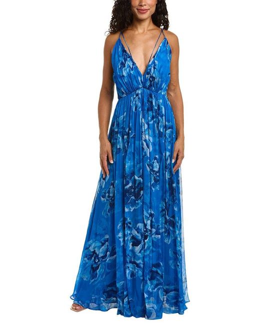 Halston Heritage Blue Mindy Gown