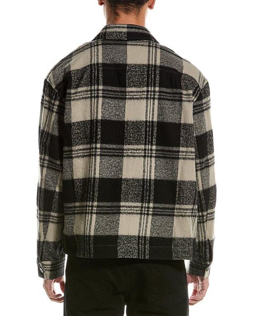 FRAME Natural Spring Plaid Wool-Blend Jacket for men