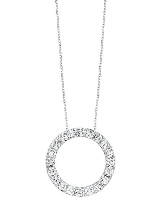 Lab Grown Diamonds White 14K 1.50 Ct. Tw. Lab-Grown Diamond Circle Pendant Necklace