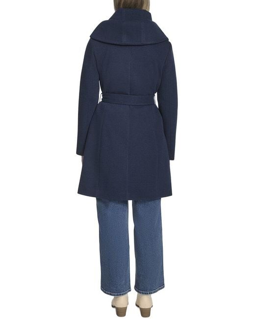 Cole Haan Blue Soft Twill Coat