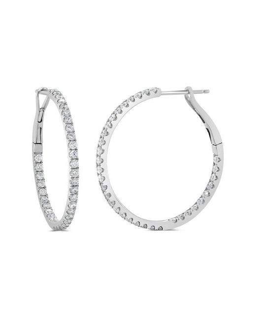 Sabrina Designs White 14K 1.06 Ct. Tw. Diamond Hoops