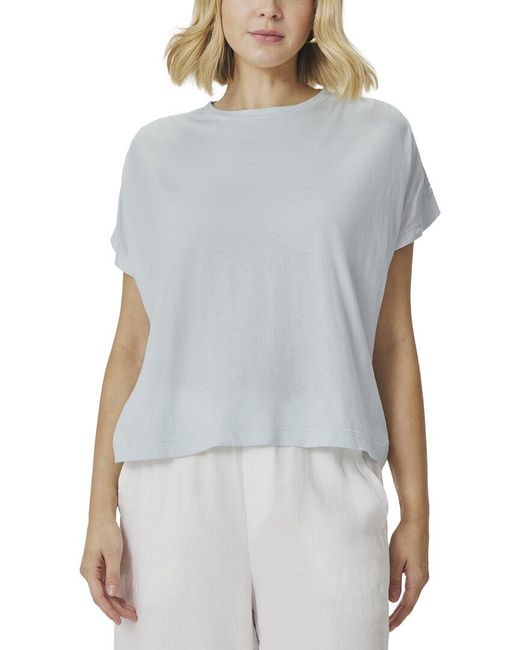 Splendid Blue Shirred T-Shirt