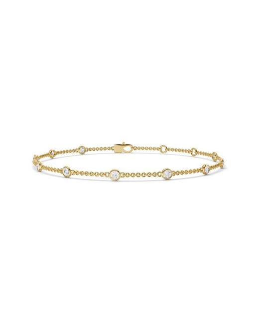 Lab Grown Diamonds White 14K 0.25 Ct. Tw. Lab-Grown Diamond Station Bracelet