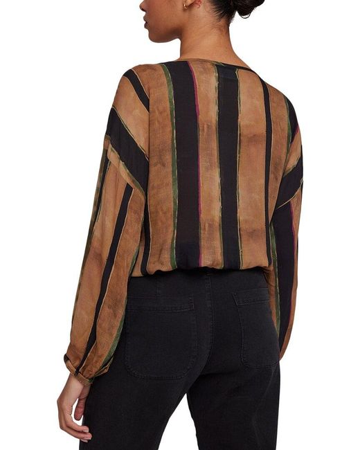 Bella Dahl Black Tie Up Pullover Top
