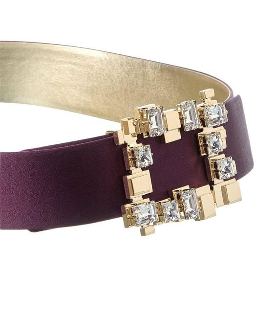 Roger Vivier Purple Satin Belt