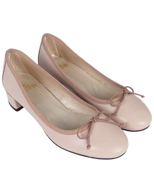 Menina Step Natural Sofia Leather Heel