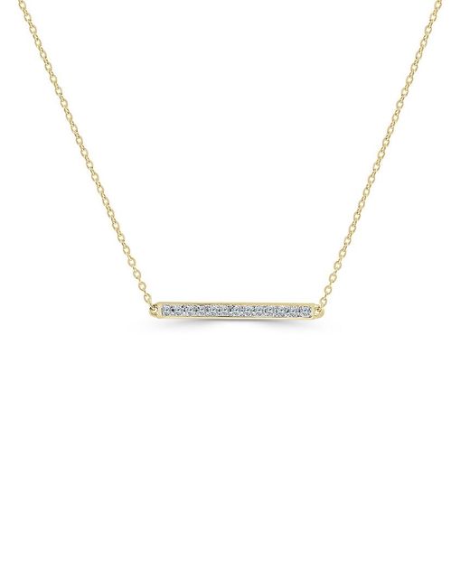 Sabrina Designs Metallic 14k 0.10 Ct. Tw. Diamond Bar Necklace