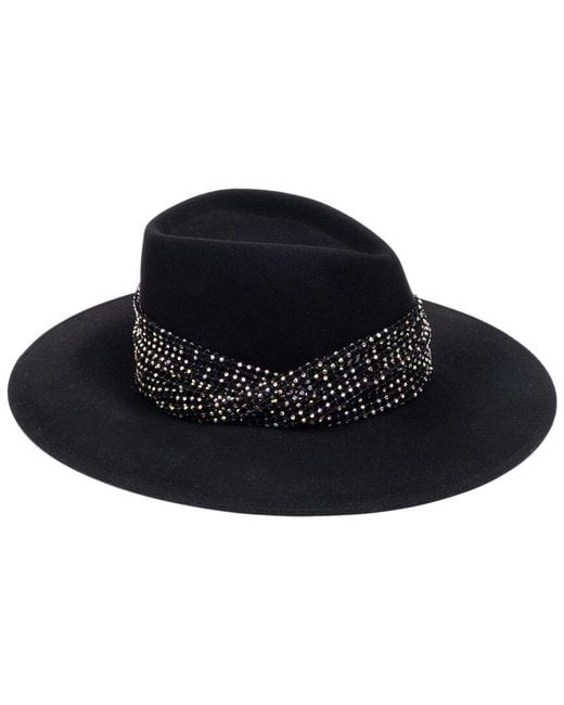 Eugenia Kim Blue Harlowe Wool Fashion Hat