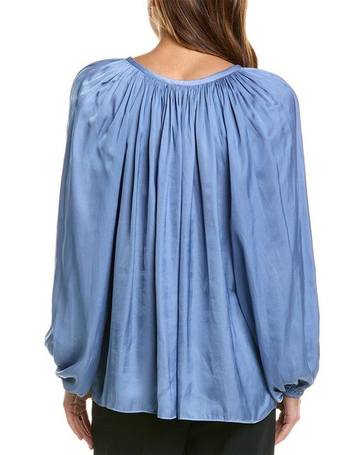 Ramy Brook Blue Shiny Paris Top