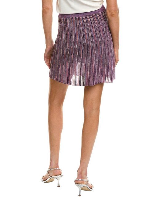 Missoni Purple Wool-Blend Mini Skirt